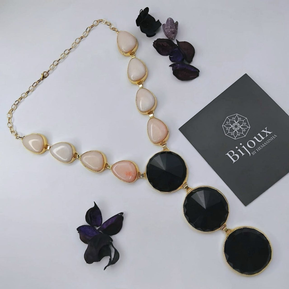 SAMARA HANDMADE  RAW NATURAL STONE AND RESIN MALA/NECKPIECE ML220