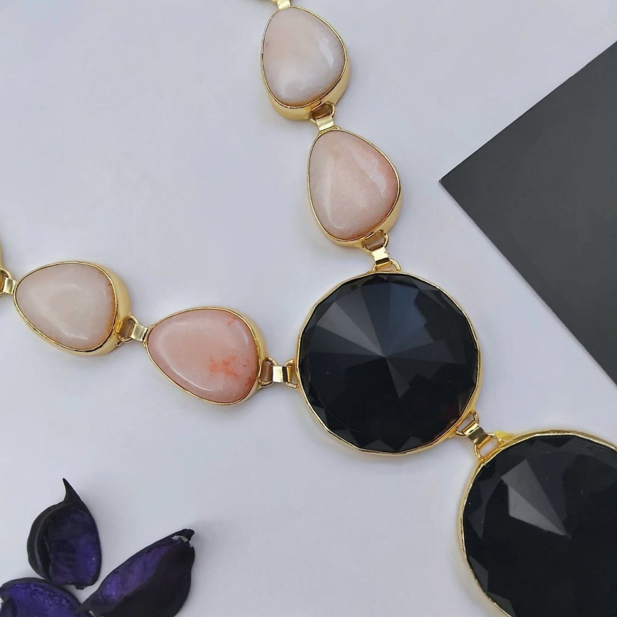 SAMARA HANDMADE  RAW NATURAL STONE AND RESIN MALA/NECKPIECE ML220