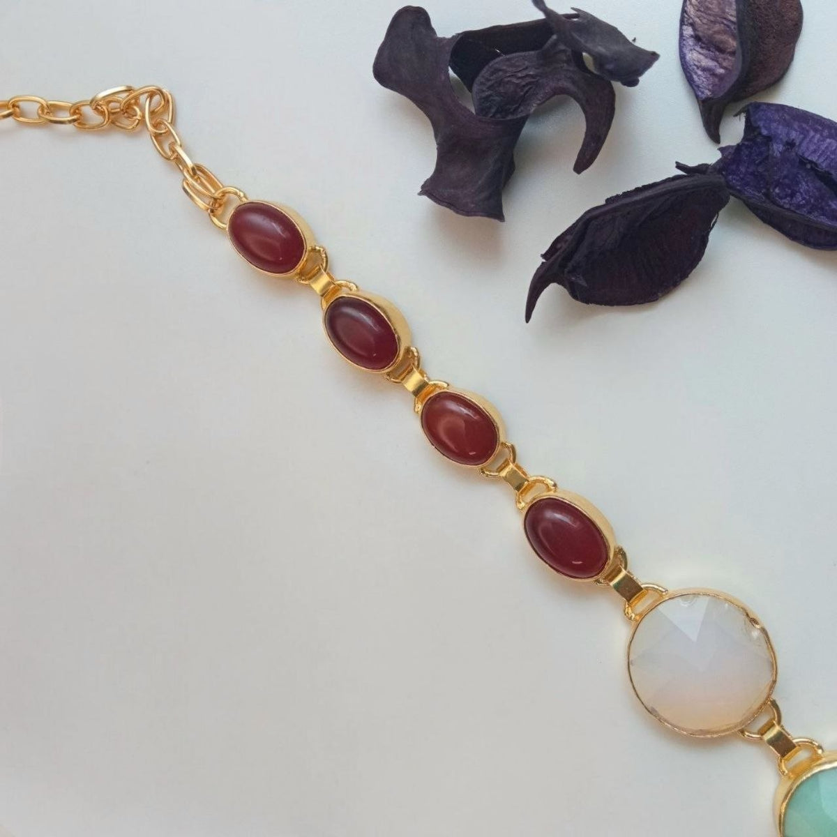 ISHIKA HANDMADE RAW NATURAL STONE MALA/NECKPIECE ML229