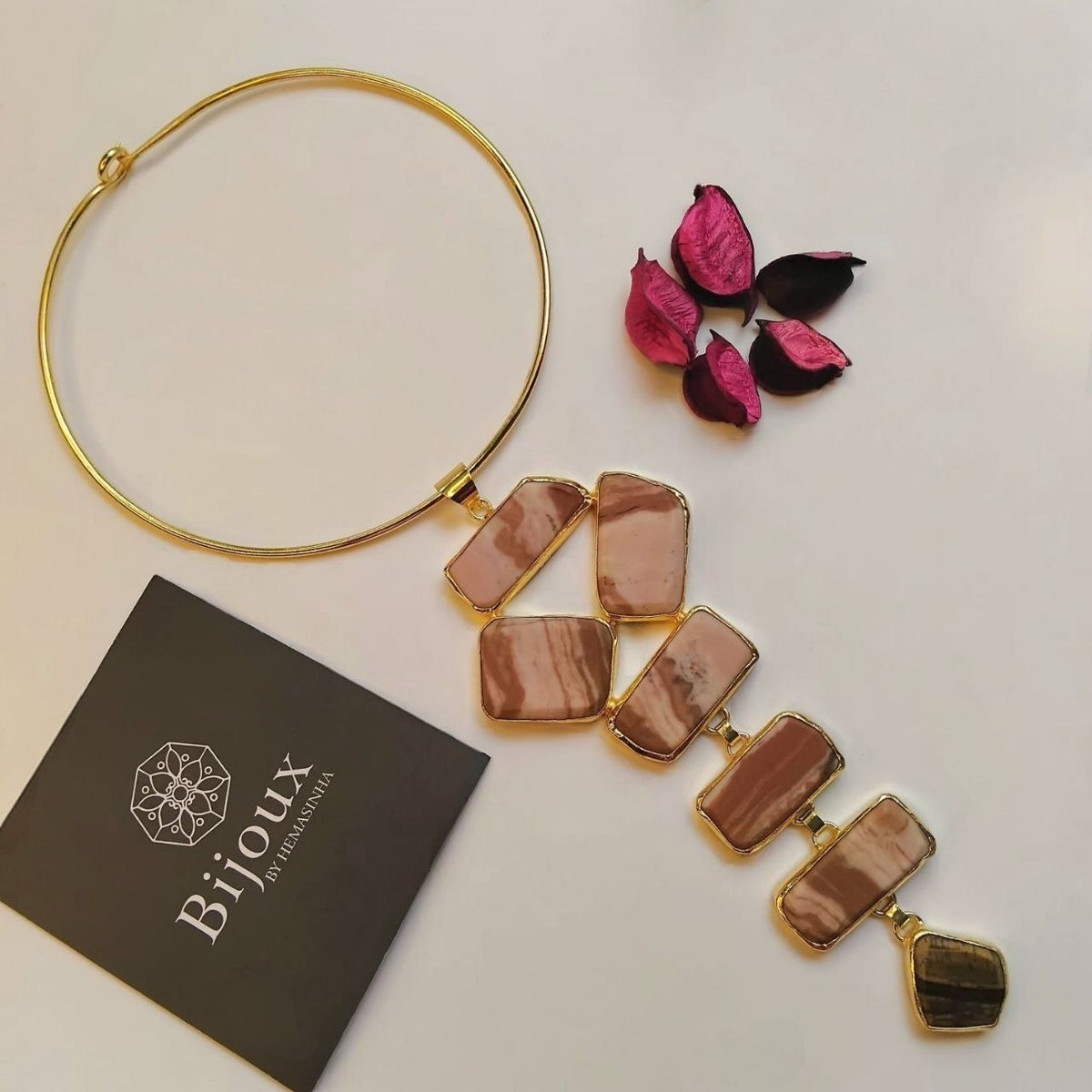 ANAMIKA HANDMADE NATURAL STONE TIE NECKLACE/HASLI NL369