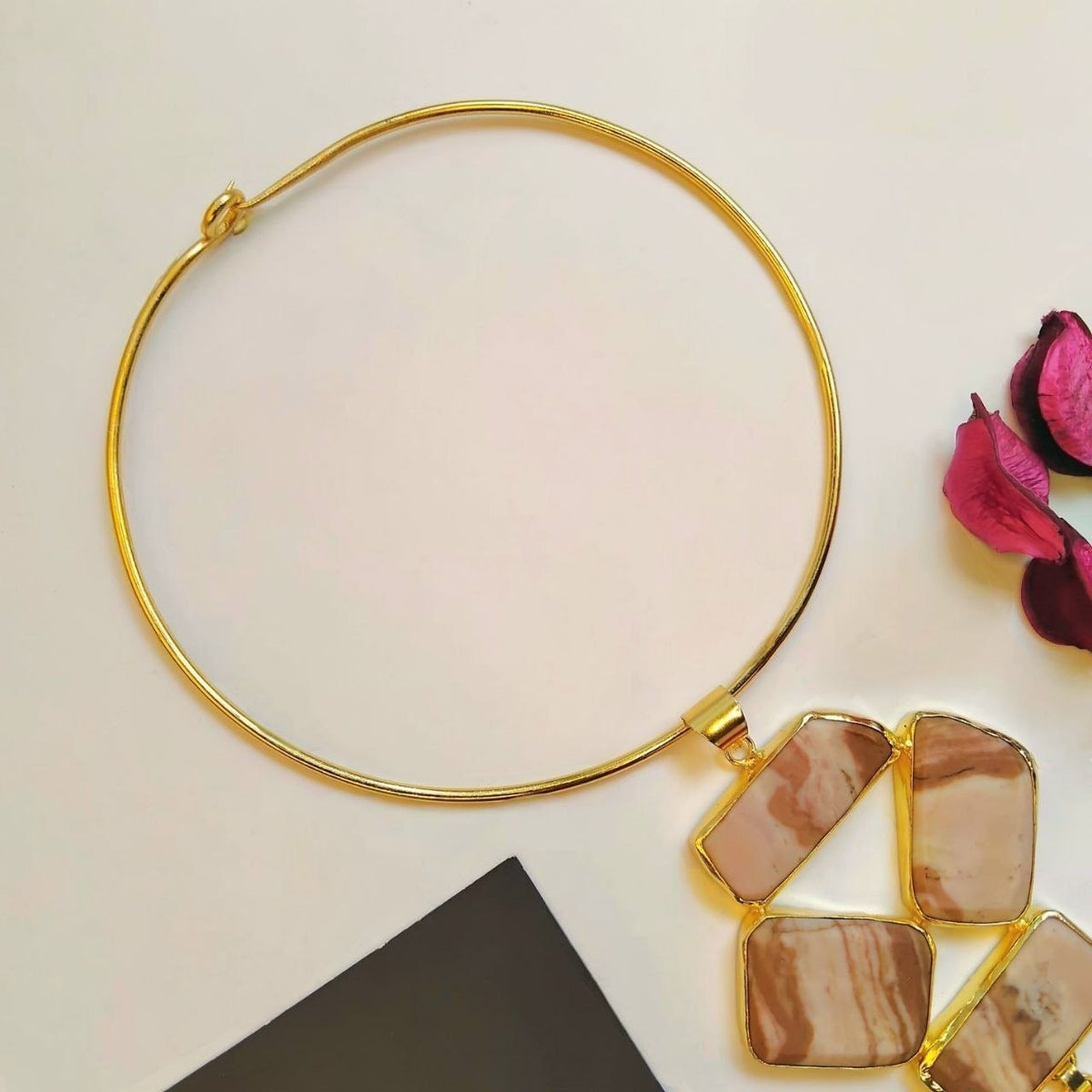 ANAMIKA HANDMADE NATURAL STONE TIE NECKLACE/HASLI NL369