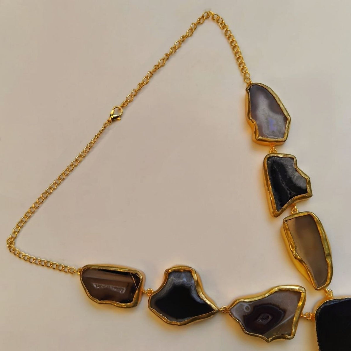 VIHANA HANDMADE NATURAL AGATE STONE TIE NECKLACE ML234