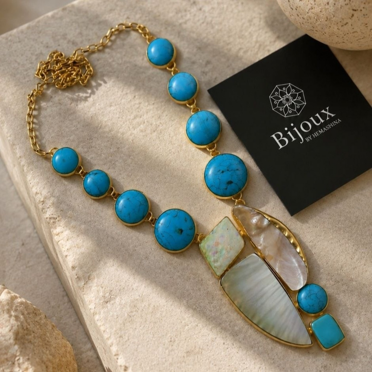 SHALINI HANDMADE NATURAL MOP MALA/NECKPIECE ML231